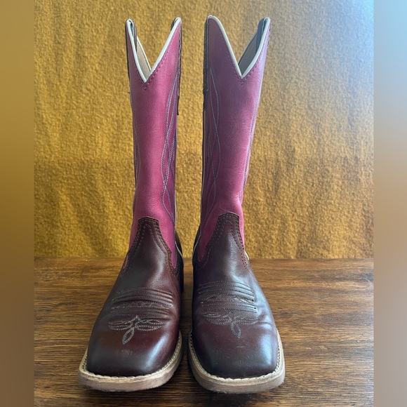 Justin Women’s Gypsy Pink Cowboy Boots size 6.5 - Picture 11 of 12